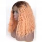 Pink Lace Front Wigs Short Bob Waye Synthetic Lace Front Wig Curly Hair for Women 14 Inch