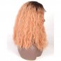 Pink Lace Front Wigs Short Bob Waye Synthetic Lace Front Wig Curly Hair for Women 14 Inch