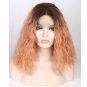 Pink Lace Front Wigs Short Bob Waye Synthetic Lace Front Wig Curly Hair for Women 14 Inch