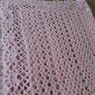 Crochet delicate pink lacy baby girl blanket