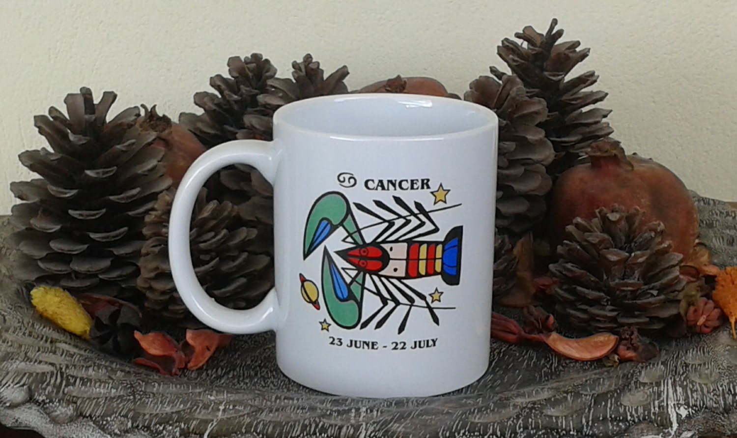 Cancer Mug, Zodiac Sign Mug, Astrology Mug, Zodiac Gift, stoneware, tea