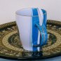 Ancient Greek Gods, Light Blue & White Ceramic Mug 24 Kt Gold, stoneware, cups, mugs, pottery