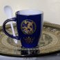 Ancient Greek Olympic Games,Cobalt & White Ceramic Mug 24 Kt Gold, stoneware, cups, mugs, pottery