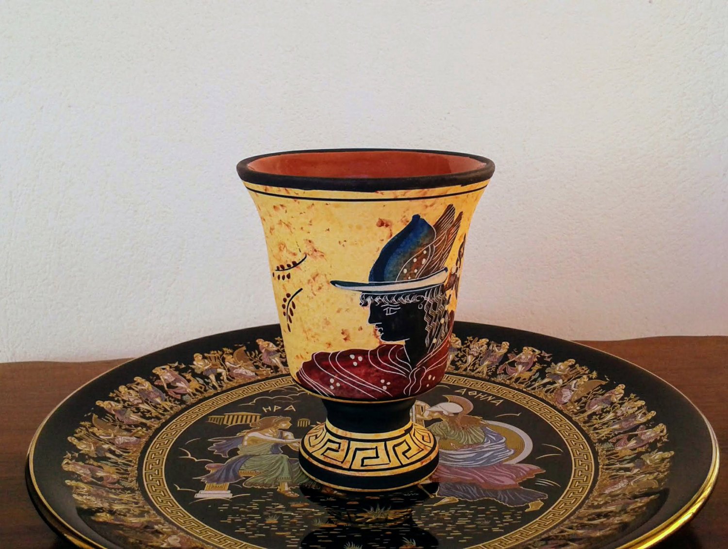 Pythagoras Cup of Justice Pythagorean Fair Mok Oude Griekse Bull-springende keramische hand geschilderd