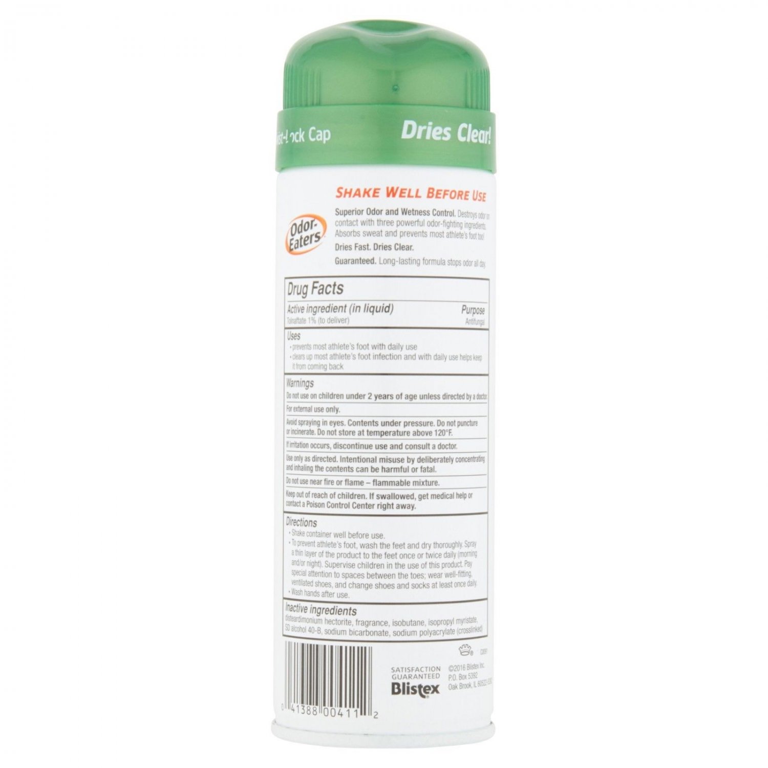 OdorEaters Deodorant Foot Spray, Eliminates Odor, Antifungal, 4 oz.