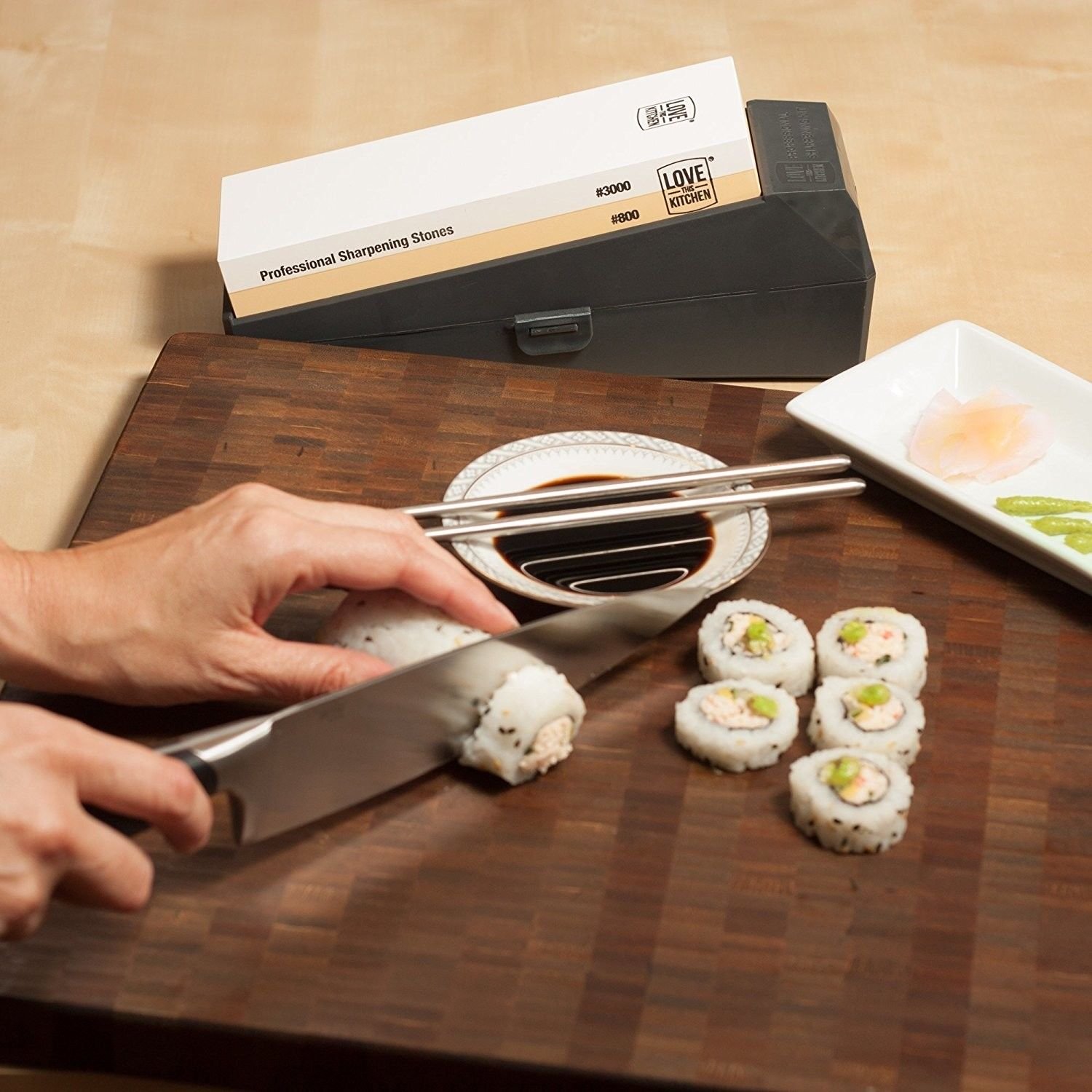 Premium Knife Sharpening Stone Japanese Grits 800/3000 For Kitchen