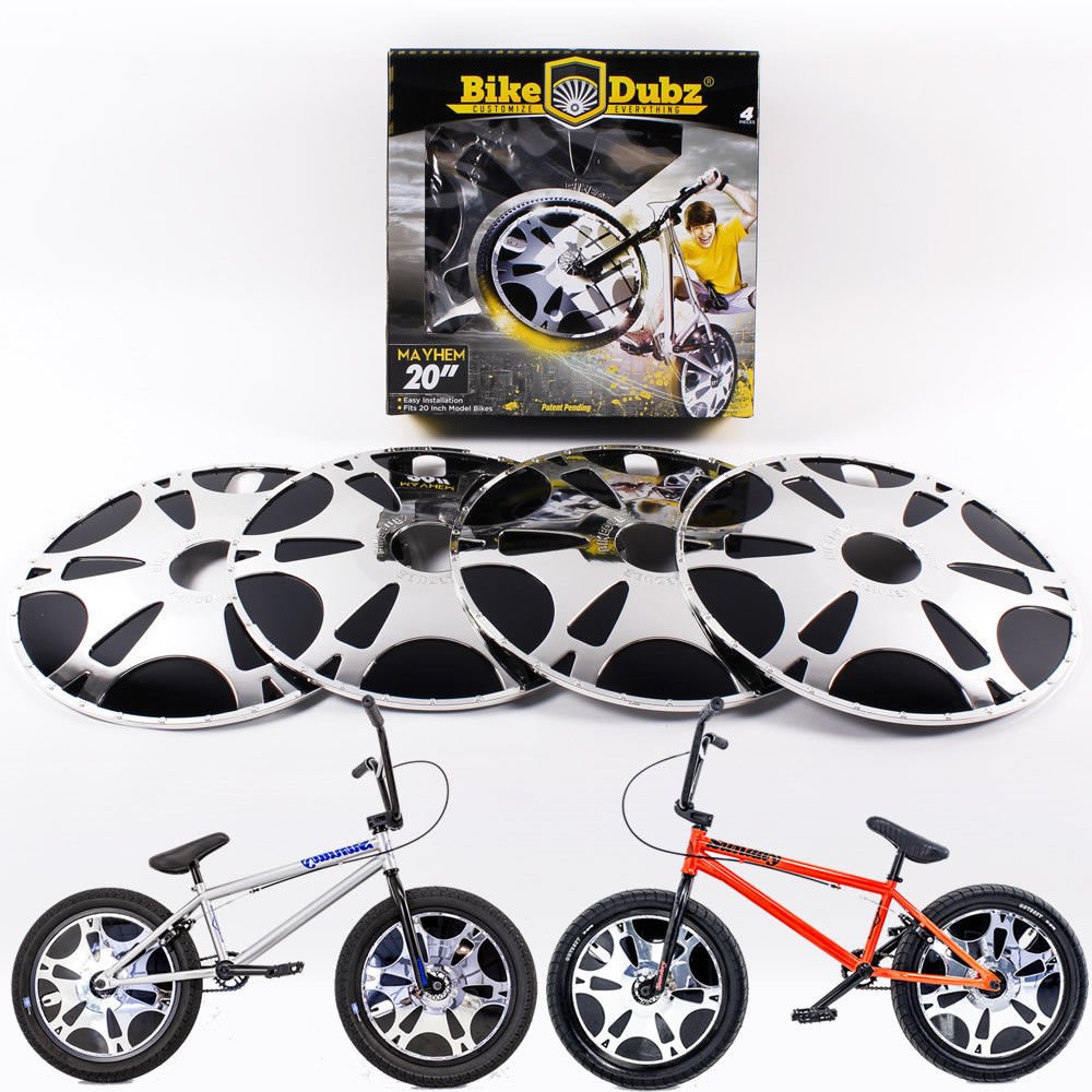 BikeDubz Mayhem 20 inch BMX Custom Bicycle Wheel Covers (Universal Fit)