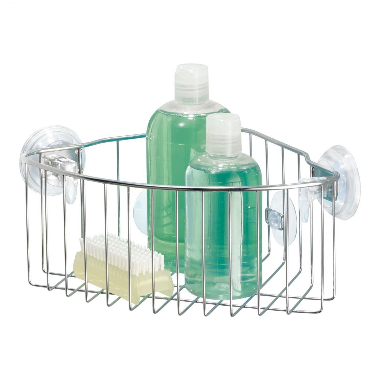 Interdesign Reo Powerlock Suction Corner Shower Basket Bath Caddy 7757