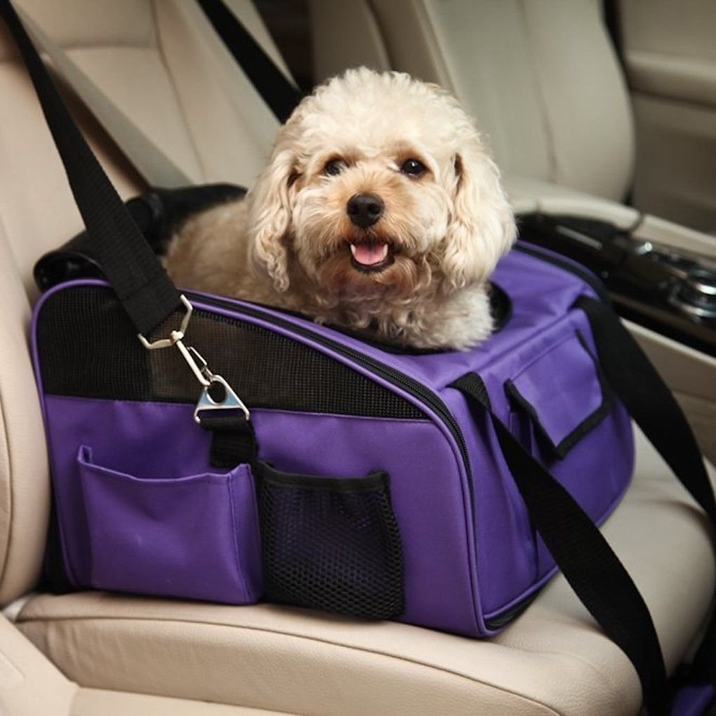 Meiying Pet Car Seat Carrier for Dog Cat ,Puppy Small Pets Travel Cage ...