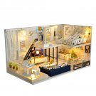 Time Shadow Modern Doll House Miniature DIY Kit Dollhouse With Furniture LED