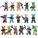 16 pcs bearbrick Minifigures Lego Compatible Children Anime figure Building Blocks Kid Gift Toy