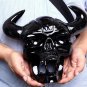 12" Stunning Giant Obsidian Skull hand-carved crystal Skull Skeleton Only 1 NH1