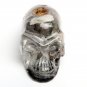 5.9" Natural Ghost Clear Quartz Crystal Skull long Alien sculpture ET Maya YL14