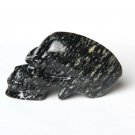 3.6"  Stunning OCEAN JASPER Carved Elongated Mayan Alien Crystal Skull long N19