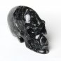 3.6" Stunning OCEAN JASPER Carved Elongated Mayan Alien Crystal Skull long N19