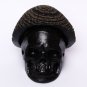 4.1" Amazing Natural Copper iron ore skull,Quartz Crystal Skull hand-carved  Y11