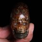 Natural conch ammonite fossil hand carved polished crystal skull 135g 1 piece H5