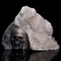 Stunning Giant 8" Quartz Druse Carved Crystal Skull Cluster clear sculpture Q