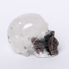 2.3" Green Quartz Skull Crystal Gemstone Specimen Reiki Chakra Metaphysical TL4