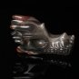 3.8" Natural Ocean jasper quartz crystal skull dragon hand-carved sculpture LH9