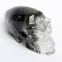 4.7" Natural Green Clear Quartz Crystal Skull sculpture Ancient  Amar ET YL5