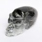 4.7" Natural Green Clear Quartz Crystal Skull sculpture Ancient  Amar ET YL5