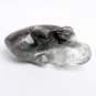 4.7" Natural Green Clear Quartz Crystal Skull sculpture Ancient  Amar ET YL5