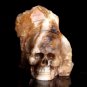 Pretty 3" Natural Quartz Crystal Skull Druse Cluster point Flash stars mine TS9
