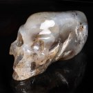 5" Rare Natural Agate Quartz Crystal Skull Skeleton Alien EXTRATERRESTRIAL ET M1