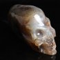 5" Rare Natural Agate Quartz Crystal Skull Skeleton Alien EXTRATERRESTRIAL ET M1
