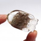 24g Natural Green Phantom Ghost Quartz Crystal Gems Fish Pendant Amulet gift 116