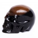 Hand-carved ocean jasper Crystal Skull Gem Stone Skeleton reiki healing TH2