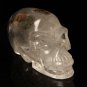 6.2" Natural Green Clear Quartz Crystal Skull Long activated Alien Amar ET YL8