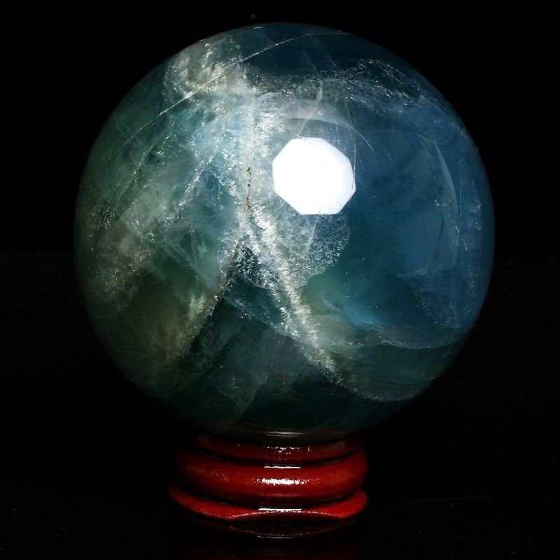 61mm Natural blue Fluorite ball,crystal Ball Sphere meditation energy healing Y7