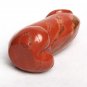 4.6"Natural Red Jasper quartz crystal Penis Phallic Wand Dick Genitals worship Q