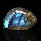 2.4" Natural labradorite hand carved Alien skull quartz crystal Ancient Amar ET