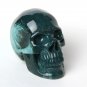 3.1" BRAZIL GEODE AGATE Carved Crystal Skull Skeleton, Realistic, meditation N38