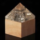 3.9" Natural Quartz Crystal Pyramid table lamp Light, Reiki Charged Chakra N41