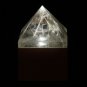 3.9" Natural Quartz Crystal Pyramid table lamp Light, Reiki Charged Chakra N41