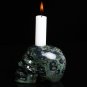 4" Natural Kabbah Jasper Crystal Skull Candlestick,Crystal Healing Laughter TZ1