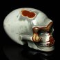 Stunning 2.8" OCEAN JASPER Hand Carved Mayan Alien Crystal Skull Healing YH3