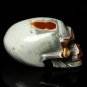 Stunning 2.8" OCEAN JASPER Hand Carved Mayan Alien Crystal Skull Healing YH3
