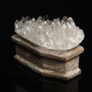 2.4" Natural quartz crystal cluster Druse coffin, hand-carved Reiki Healing GC3