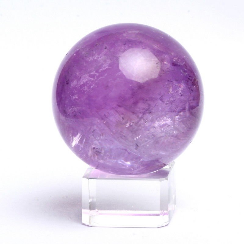 43mm Natural Amethyst  Quartz crystal Ball Sphere meditation energy healing N125