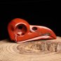 Natural Red Jasper Bird Raven Crow Crystal Skull Pendant Reiki Healing Cure WH1