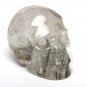 3.4'' Sculpture natural green strawberry crystal quartz crystal alien skull TL17