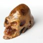 4.2 Inch Natural Ocean Jasper Carved Mayan Alien Crystal Skull, Healing  N22