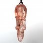 46g Rare Smelt clear crystal Quartz Skull Pendant, Energy reiki healing N83