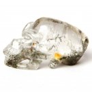 2.7" Green Quartz Skull Crystal Gemstone Specimen Reiki Chakra Metaphysical YL11
