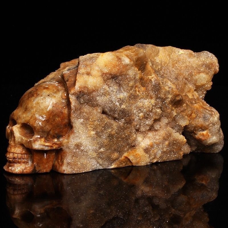 4.6" Natural beautiful Twinkling Star mine Crystal Skull,Crystal Healing TS5
